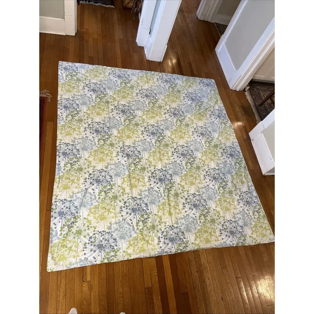 THE COMPANY STORE 3pc Duvet Cover Full Size 84 X 90 Dandelion Retro 100% Cotton